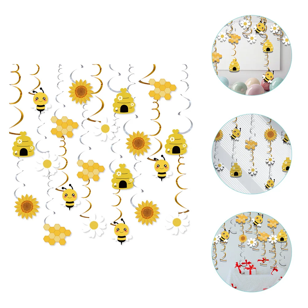 

Decoration Supplies Party Hanging Birthday Decorations Bee Classroom Swirl Pendant