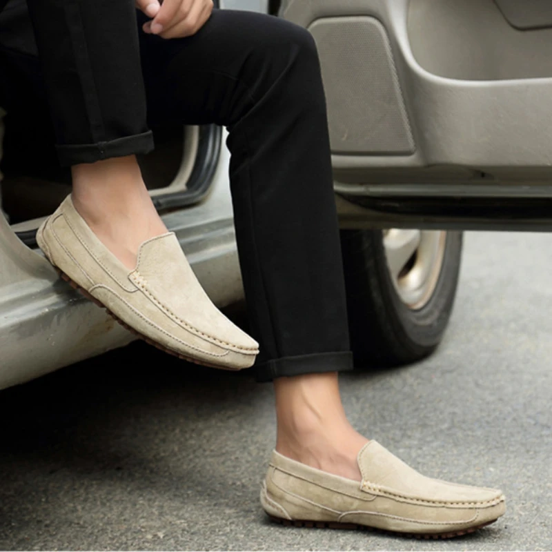 Suede Leather Men’s Loafers Luxury 2024 Casual Shoes for Men Boat Shoes Handmade Men Slipon Driving Shoes Male Moccasins Zapatos 5