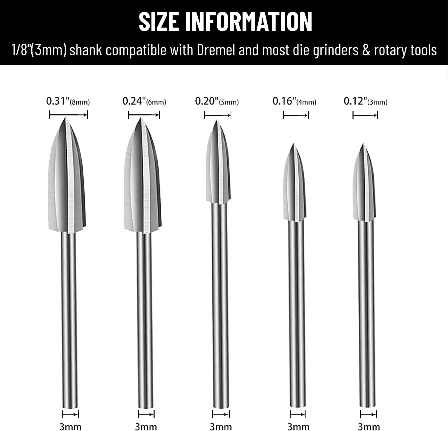 Wood Carving Drill Bits Set for Intricate DIY Sculpture and Detailing