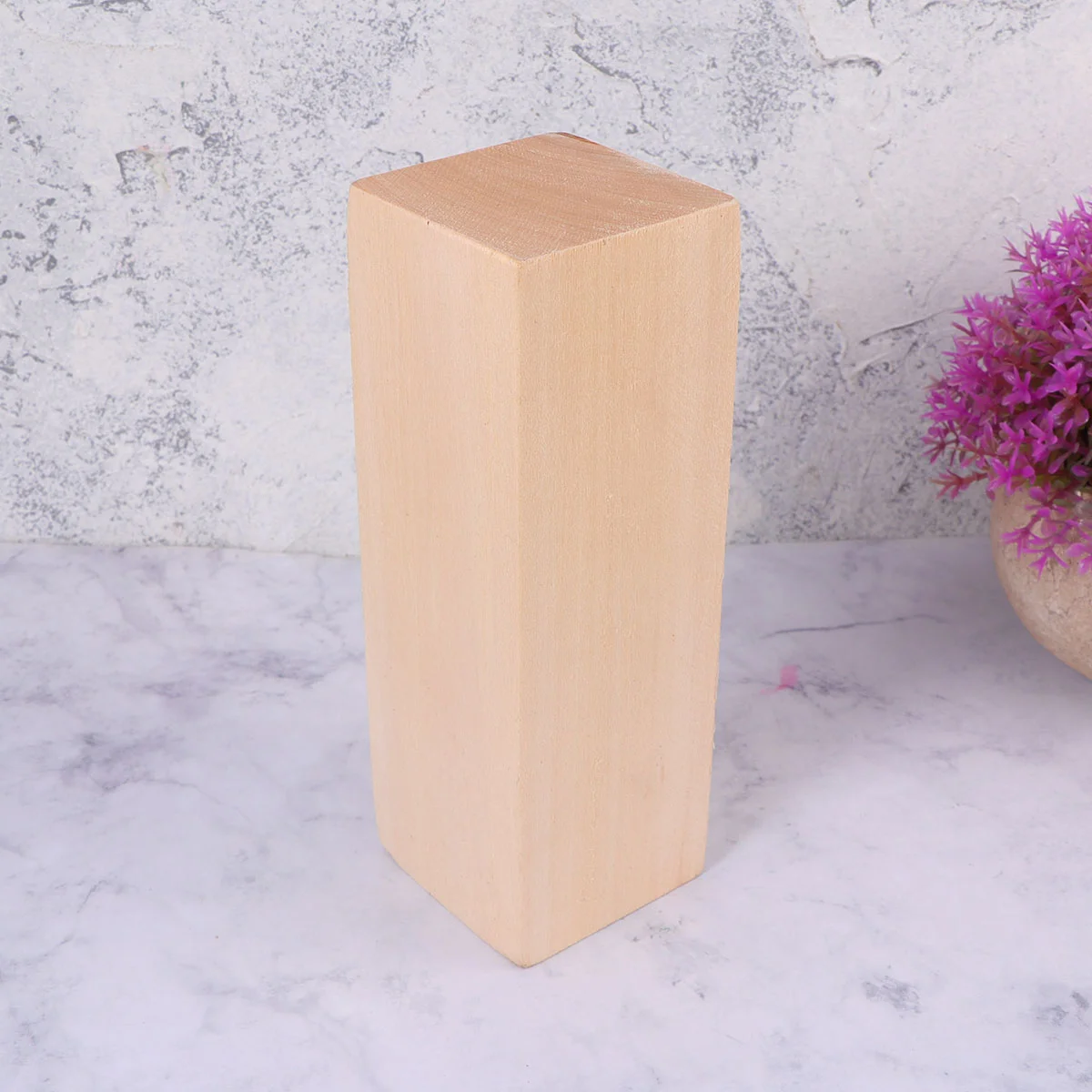 

Wood Carving Block Rectangular Wood Block Unfinished Wood Piece for DIY Crafts