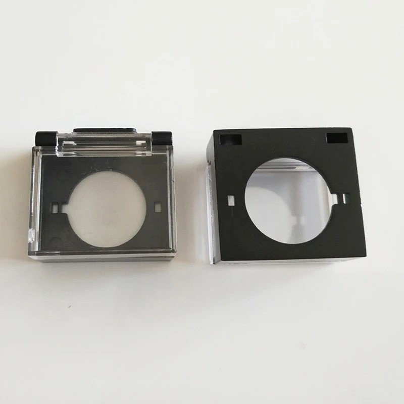 보호 커버 버튼 스위치 직사각형 보호 커버, LA16 가드 먼지 커버 박스용 투명 플라스틱, 16mm