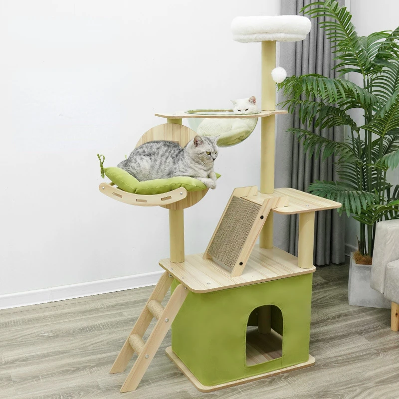 

Cat Climbing Frame Tree Nest, One Large Wooden Cat Frame House, Grabbing Column, Does Not Occupy Space, Capsule