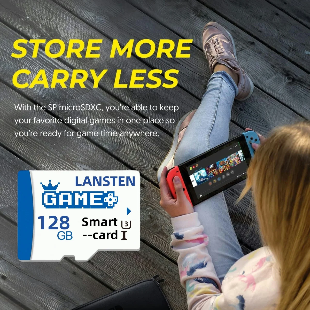 카드 리더기 및 어댑터가 있는 메모리 카드, MicroSDHC U3 U1 A2 A1 C10, 32GB, 64GB, 128GB
