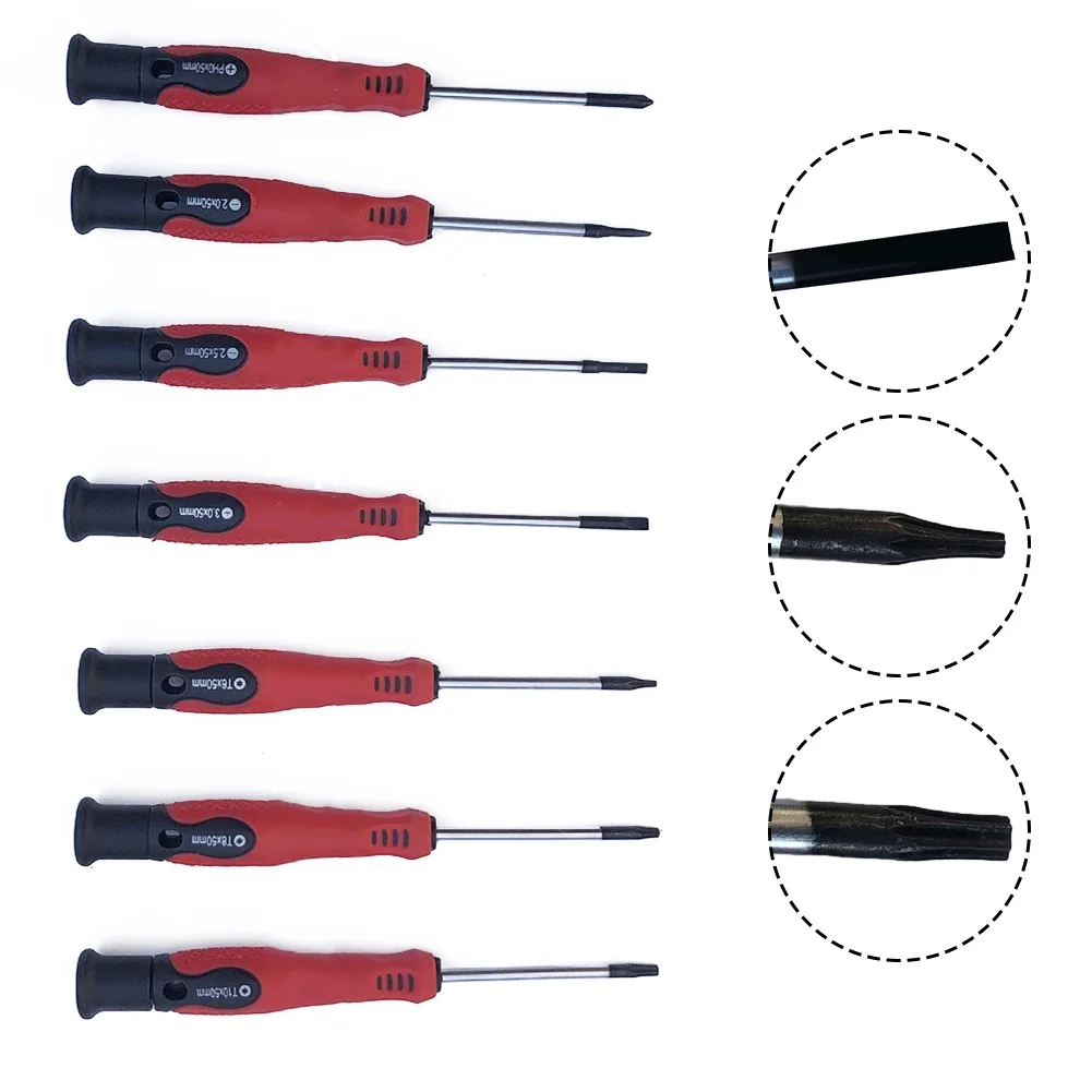 

7pcs Magnetic Screwdriver Set Cross Slotted Torx Screwdriver For Watch Anti Slip Handle Multifunctional Hand Tools