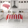 1Pc Red White Striped Tablecloth Plastic Dining Cover Circus Theme Birthday Supplies Reusable Banquet Cloth Table 4