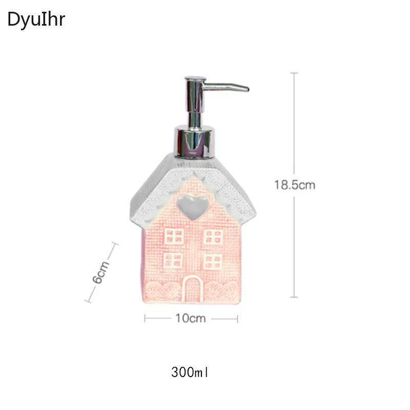 Split bottle Creative pink ceramic hand sanitizer bottle Bathroom and toiletries Bathroom accessories 300ml Lotion