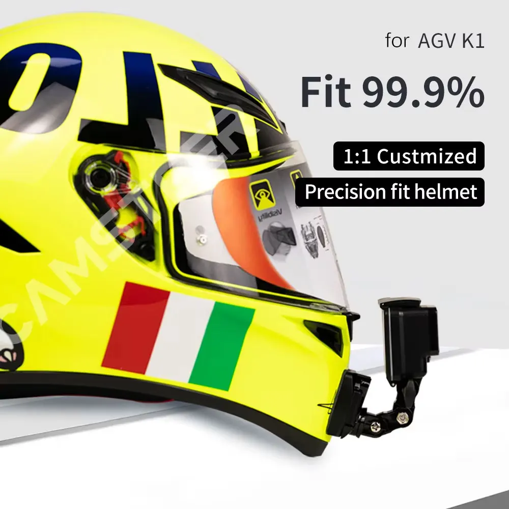 Custom Aluminium Chin Mount for AGV K1 K1s Helmet GoPro Hero 12 11 10 9 Insta360 X4 X3 Ace pro DJI Action 5Pro 4 3 Camera action camera accessory action camera holder action camera mount