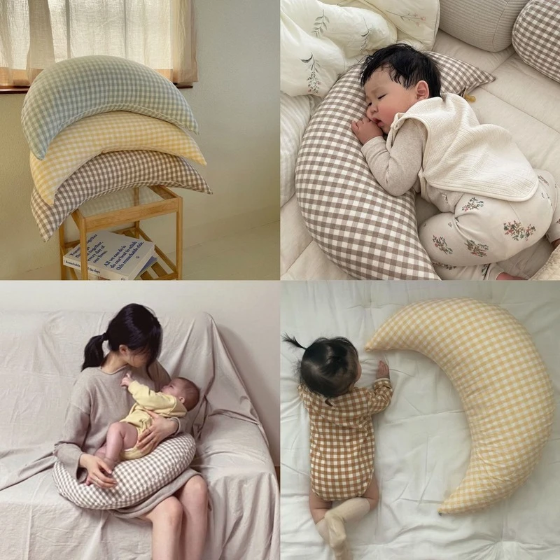 Baby Slapen Kinderen Liggen Kussen Meisje Puur Katoen Leuke Baby Wieg Kussen Beddengoed Decoratie Maan - AliExpress