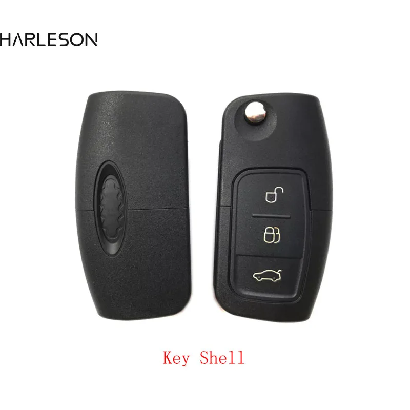 

Remote key Fob shell For Ford S-Max C-max Focus fiesta galaxy Mondeo ka 3 Buttons Flip Folding Car Blank key Cover case