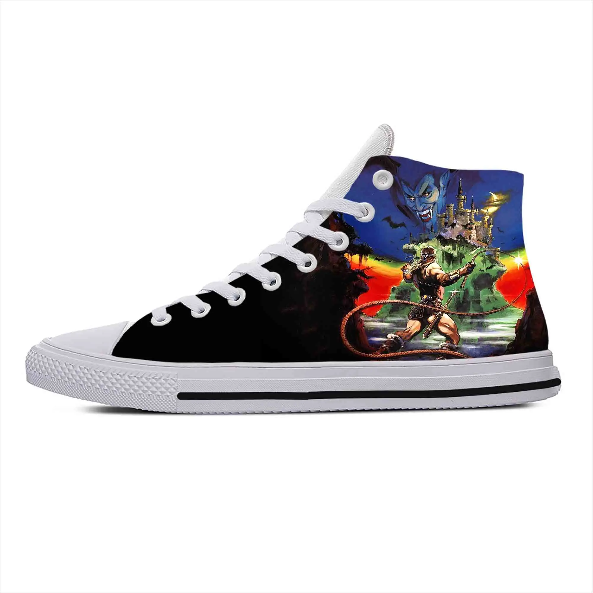 

Game Castlevania Lords of Shadow Dracula Vampire Casual Cloth Shoes High Top Lightweight Breathable 3D Print Men Women Sneakers