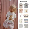 2024 Summer KS Baby Girls Cartoon Swan T Shirts Bodysuits Children's Clothing Boys Cotton Gorilla T-shirt Polos Kids Homewear 1