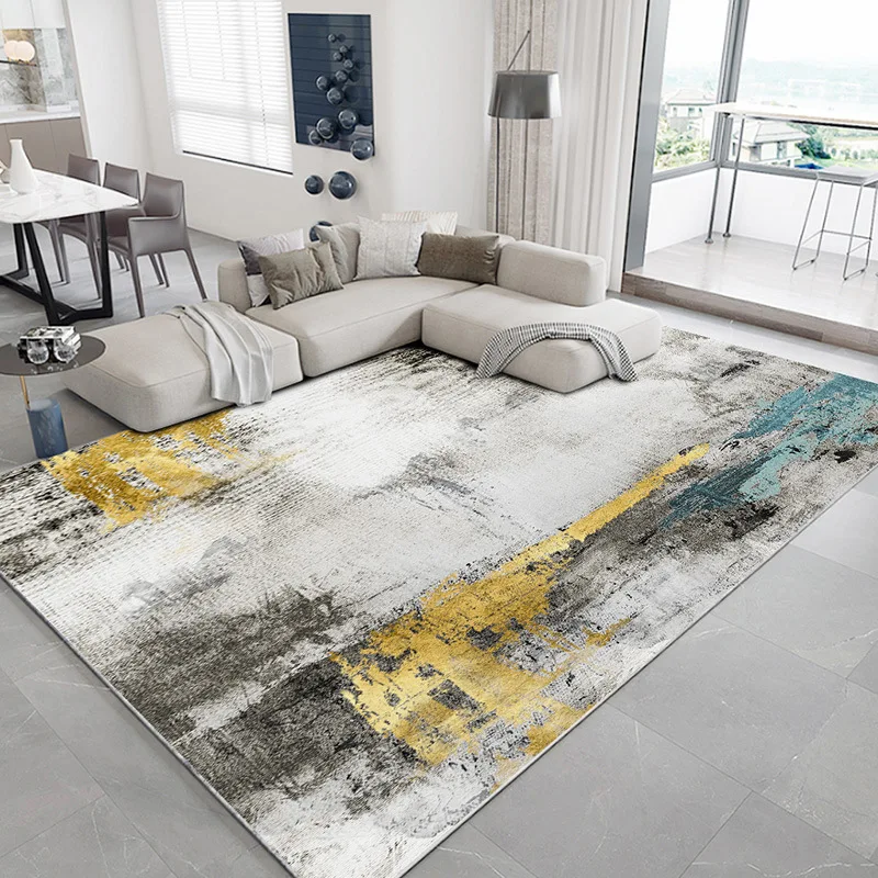 thumbnail image 1 of VIKAMA - Alfombra moderna de lujo para sala de estar, alfombra grande para dormitorio, alfombra para mesita de noche, alfombra antideslizante, lavable, decoración estética, 1 of 5