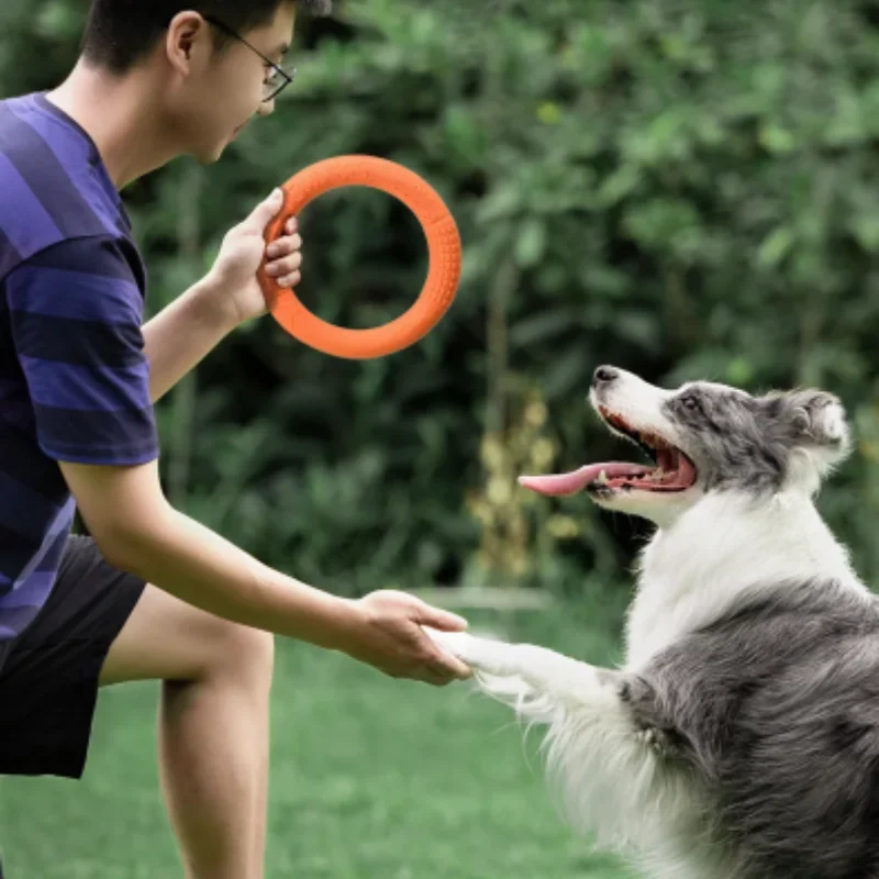 1pcs Dog Toys Pet Flying Disk Training Ring TPR material Floating water training interaction for Dogs