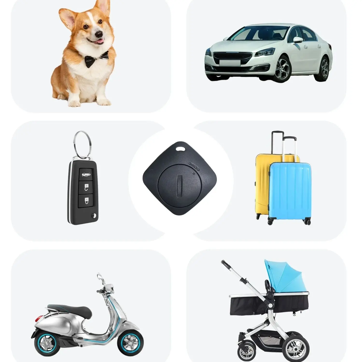 키 GPS 추적기 블루투스, Find My APP 글로벌 포지셔닝 파인더, 스마트 분실 방지 알람 리마인더 포지셔너, 아이폰용