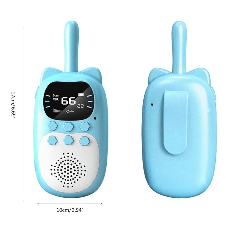 USB Walkie Talkie Early Educational Toy for Child with Flashlight Kids Electronic Rechargeable Walkie Talkie Toy 2PCS 6