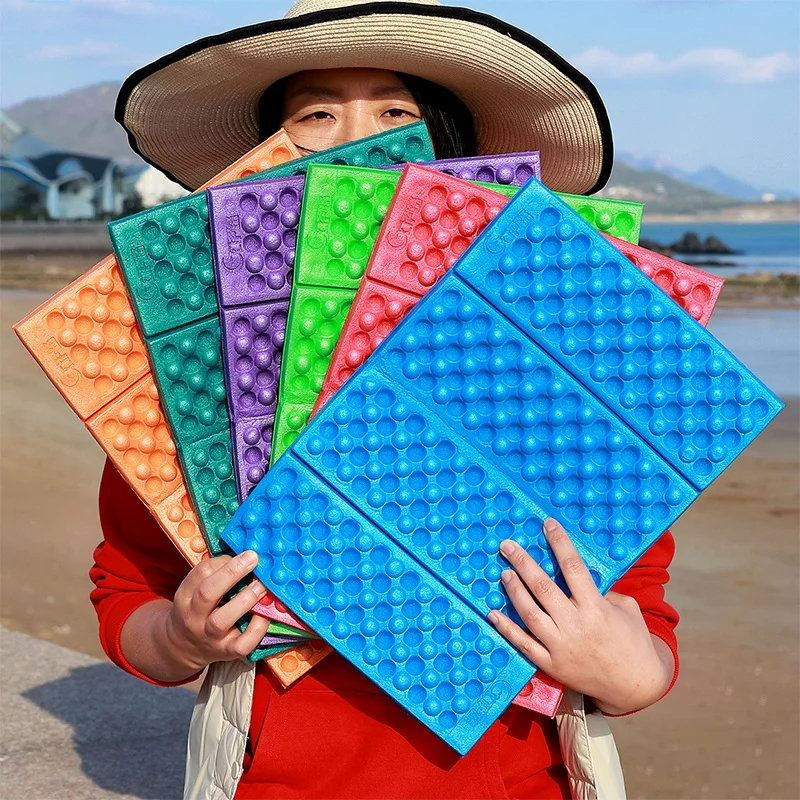 4-Fold Waterproof Foam Pad Camping Supplies Foldable Insulation Foam Seat Outdoor Travel Picnic Moisture-Proof Pillow Pad