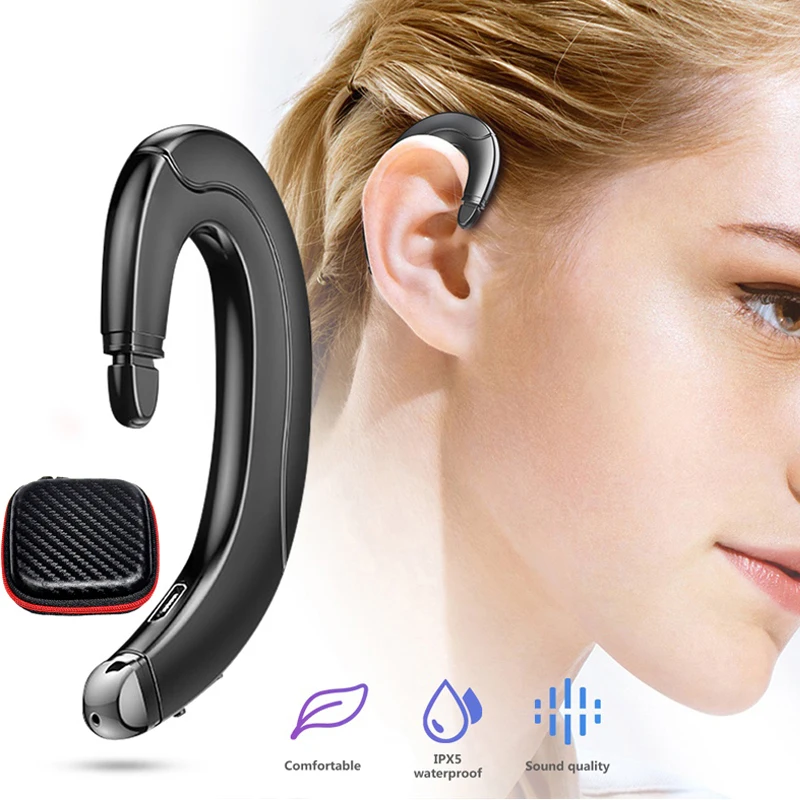 

F88 Bone Conduction Bluetooth Headset Hearing Aid Bluetooth 5.0 Hi-Fi Stereo wireless headset Waterproof sports with microphone