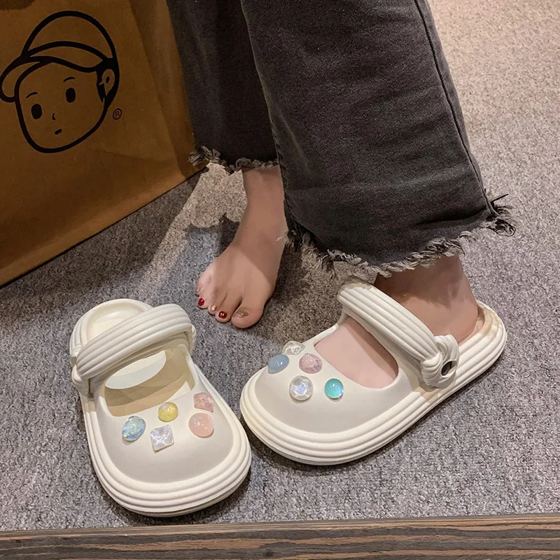 Women Summer Artsy Genuine Leather Hole Shoes