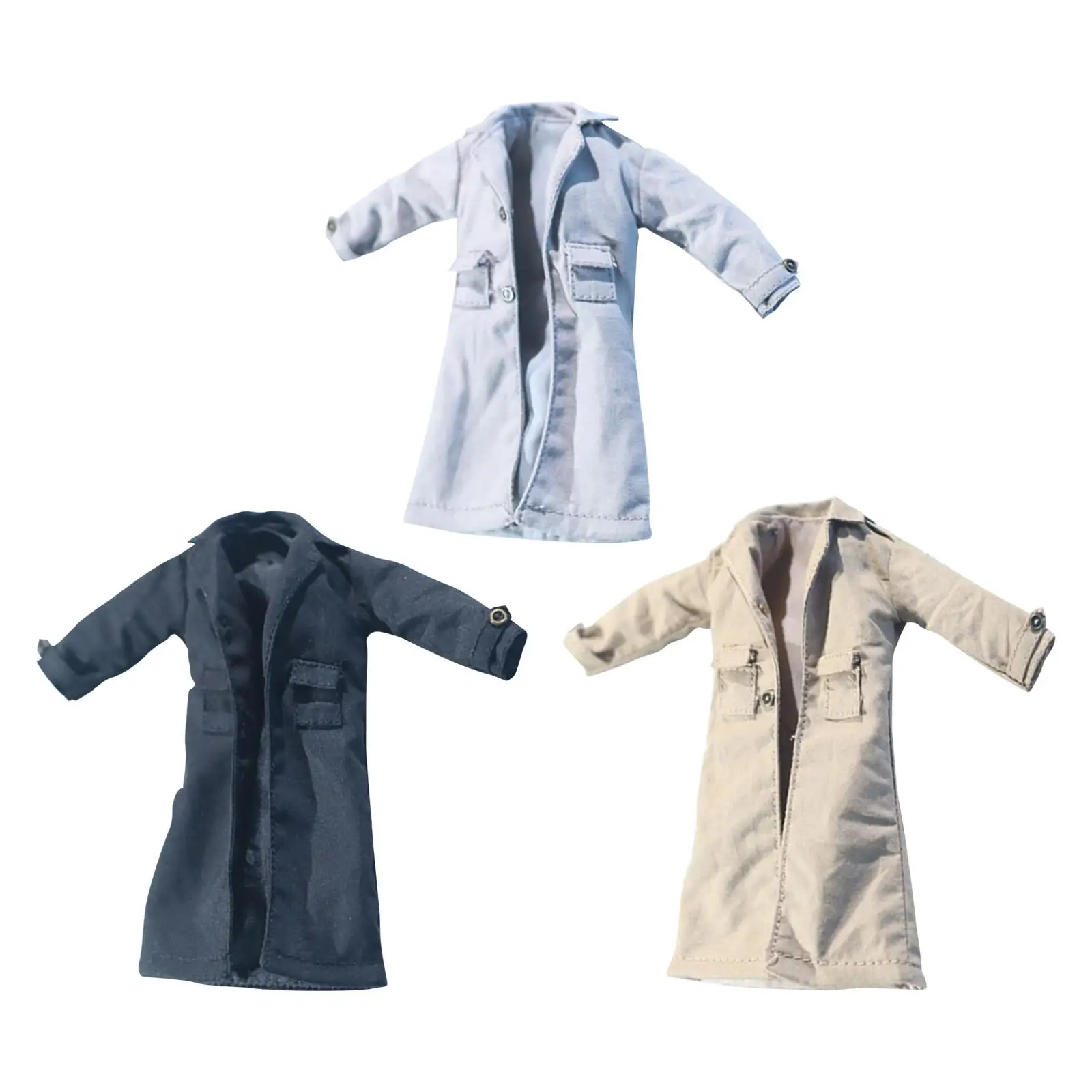 

1:12 Scale Male Soldier Coat Kids Pretend Playset Decor Doll Outfits for 6'' Action Figures 6" Figure Body Doll Accessories