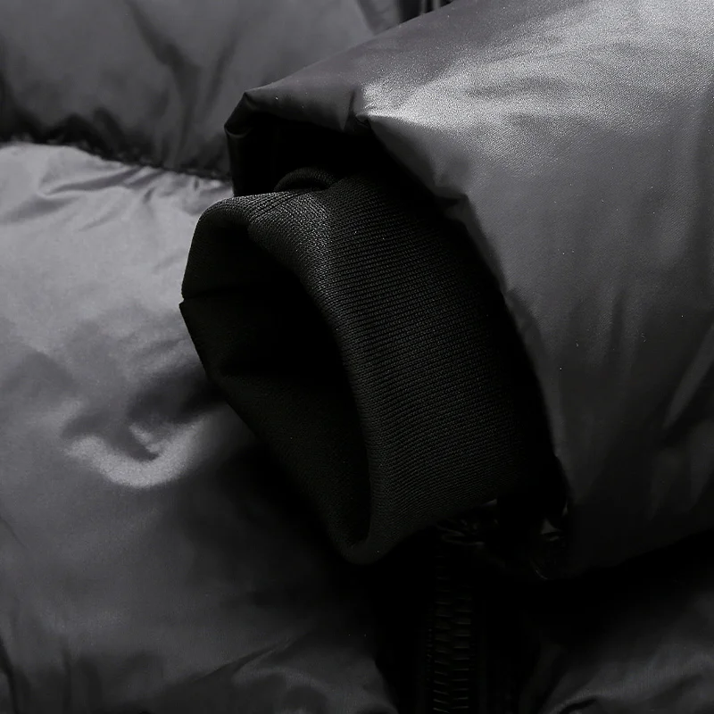 Fashion 2023 Winter Men's Black Gold Warm Hooded Cotton-Padded Jackets Outwear Solid Color Down Coats Man Loose Thick Top Parkas