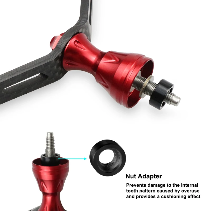 Ekfan 115mm Angeln Carbon Doppelgriffe 35g für Dawa Shmano Spinn rolle DIY – Detail 5
