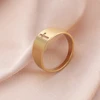 Amaxer For Women and Men Ring Stainless Steel Classical Hollow Cross Gold Color Church Wedding Party Jewelry Gift 1