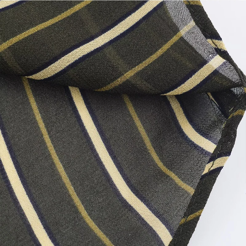 Chic Fashion Stripe Shirts for Women 2025 New Long Sleeve Necktie Women's Streetwear Casual Shirt And Blouse Top ﻿