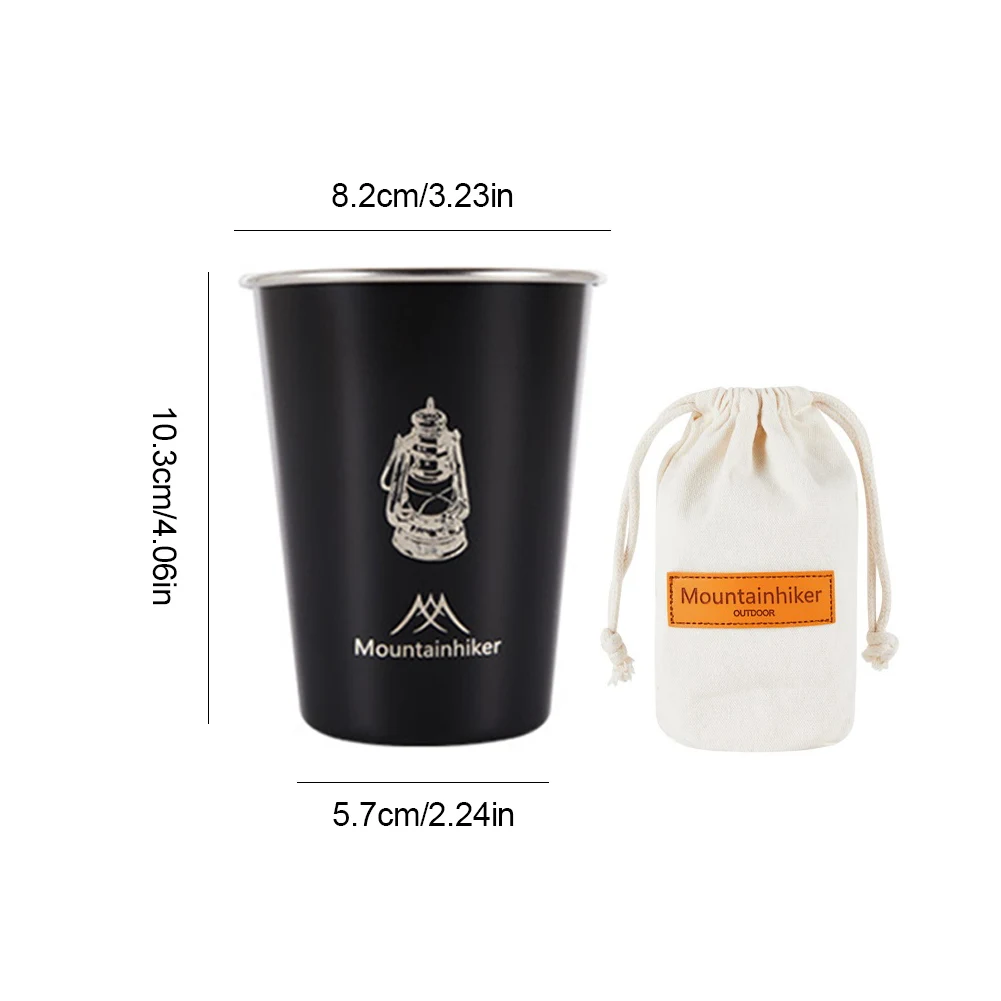 Stainless Steel Outdoor Camping Cups with Storage Bag