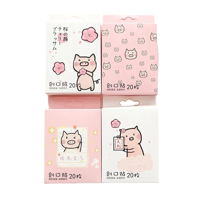 

20pcs/box Cartoon Pig Fruit Prints Band Aid for Children Kids Wound Dressing Plaster Patch Kawaii First Aid Adhesive Bandages