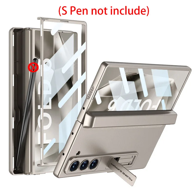 Coque rigide mate pour samsung galaxy z fold avec support stylet_voghion.com