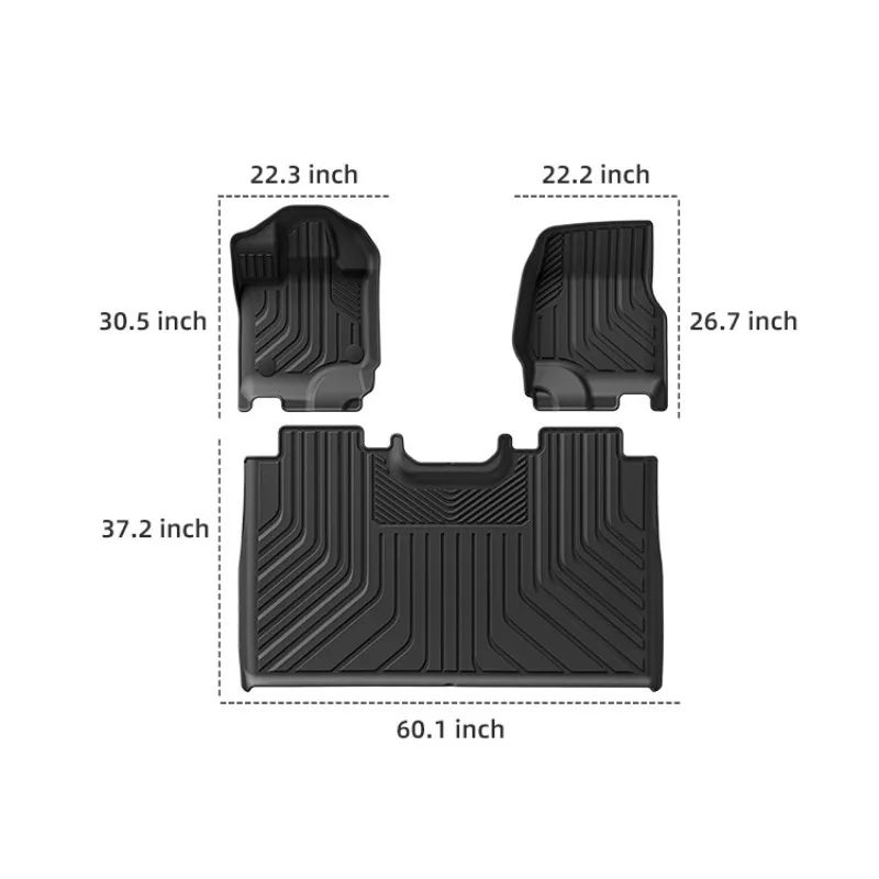 포드 F-150 F150 (시트 아래 평면 수납공간이 없는 뒷좌석에는 사용 불가) TPE 3D 자동차 바닥 매트 좌측 핸들