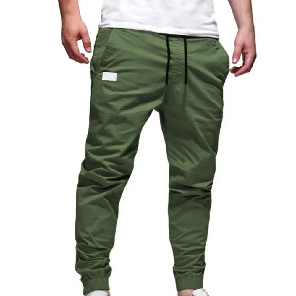 Description Picture 5 of itemMulti Pockets Training Slacks Deep Crotch Trousers Ankle Tied Mid Waist Men Sweatpants for Jogging