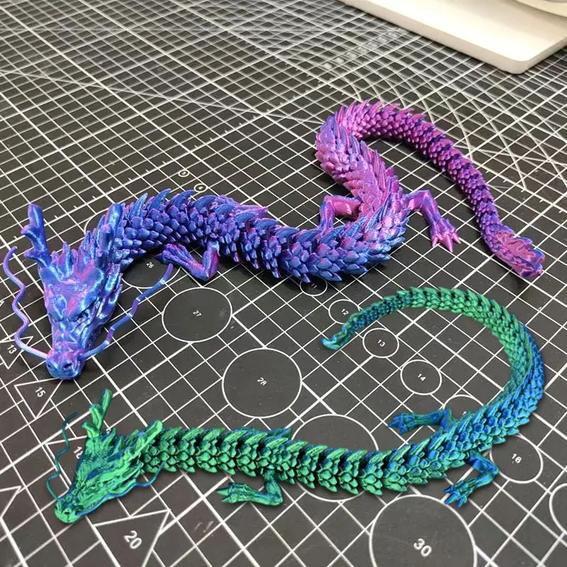 Dragon Statue 3D Rotatable Articulated Dragon Egg Kid Gifts Realistic Landscaping Decoration Printed Figures Animals