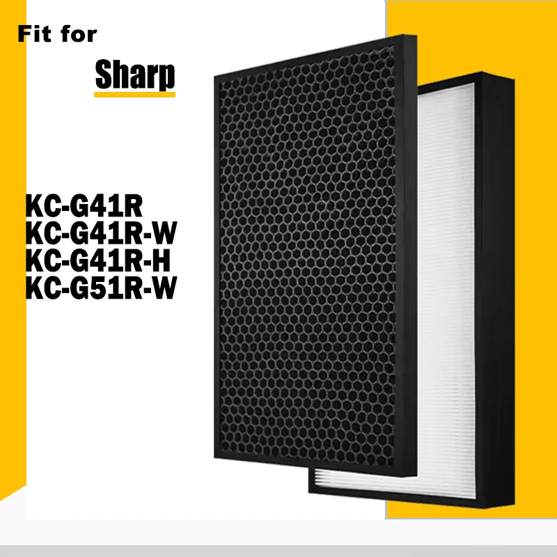 

FZ-D40HFE FZ-G40DHFE for Sharp KC-G41R KC-G41R-W KC-G41R-H KC-G51R-W Air Purifier Hepa Carbon Filter