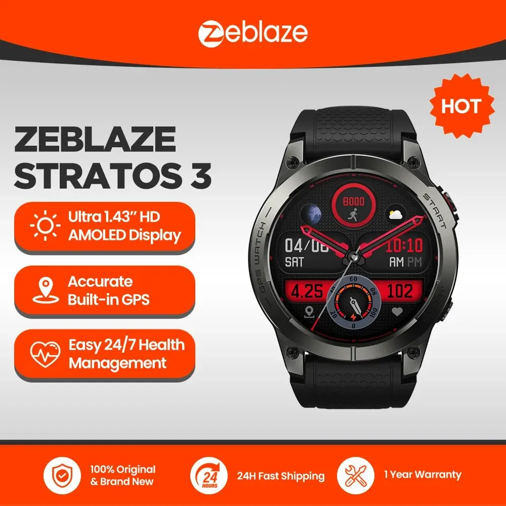 Smartwatch Zeblaze Stratos 3 Premium GPS za $33.21 / ~128zł