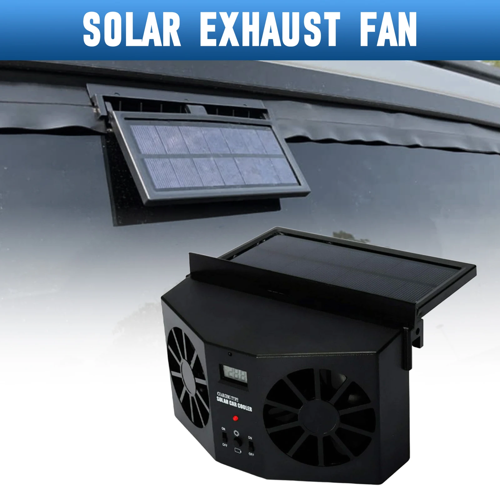 Car Air Purifiers Solar Powered Energy Saving ABS 2W Air Vent Radiator Portable