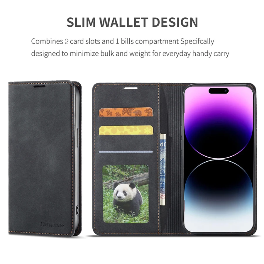 Wallet Business Magnetic Flip iPhone Case