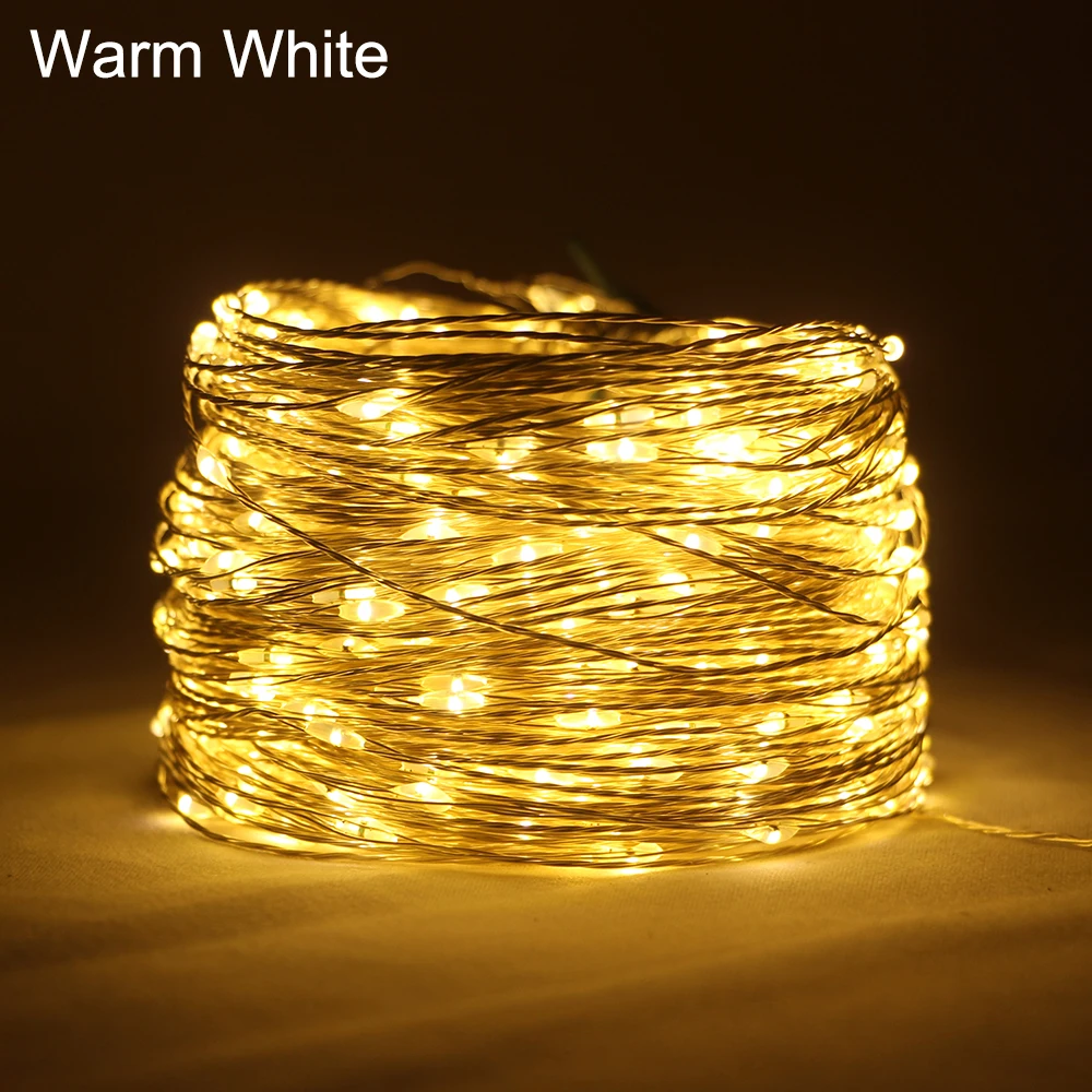 thumbnail image 1 of 100M 200M LED String Lights Silver Wire Fairy Lights Christmas Garland For Outdoor Home New Year Tree Wedding Party Decoration, 1 of 5