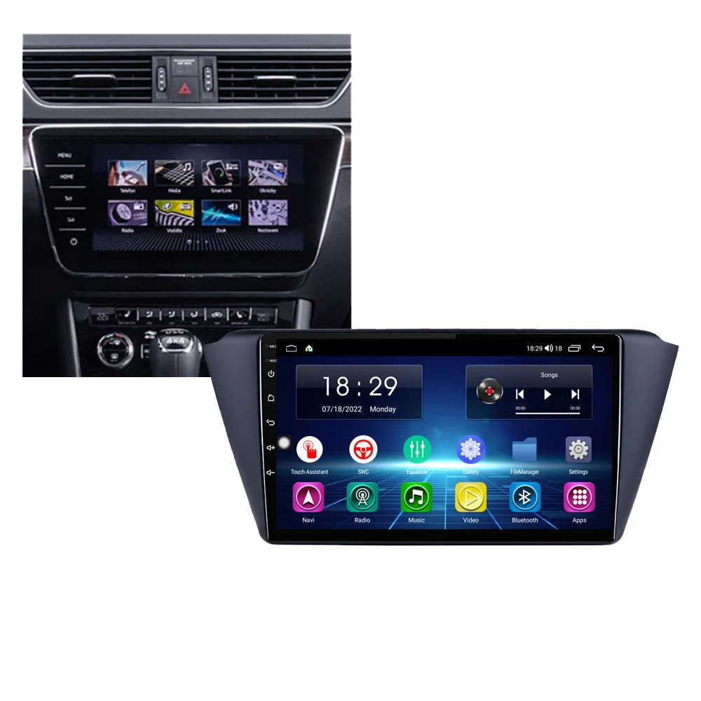 1280*720P QLED For Skoda Fabia 3 2015 - 2019 Car Radio DSP Multimedia Player Navigation GPS Android Auto Stereo CarPlay HU 2din