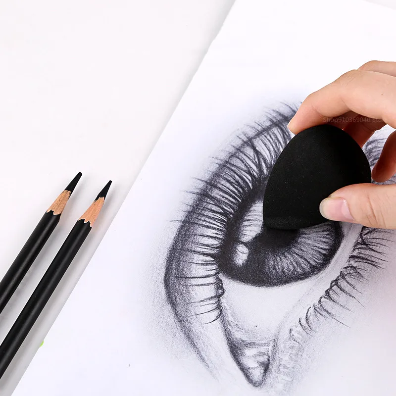 Charcoal Pencil Sketching Rubbing/Wiping Cotton Ball Washable Sponge Smear Texture Painting Rubbing Ball Cotton Art Supplies