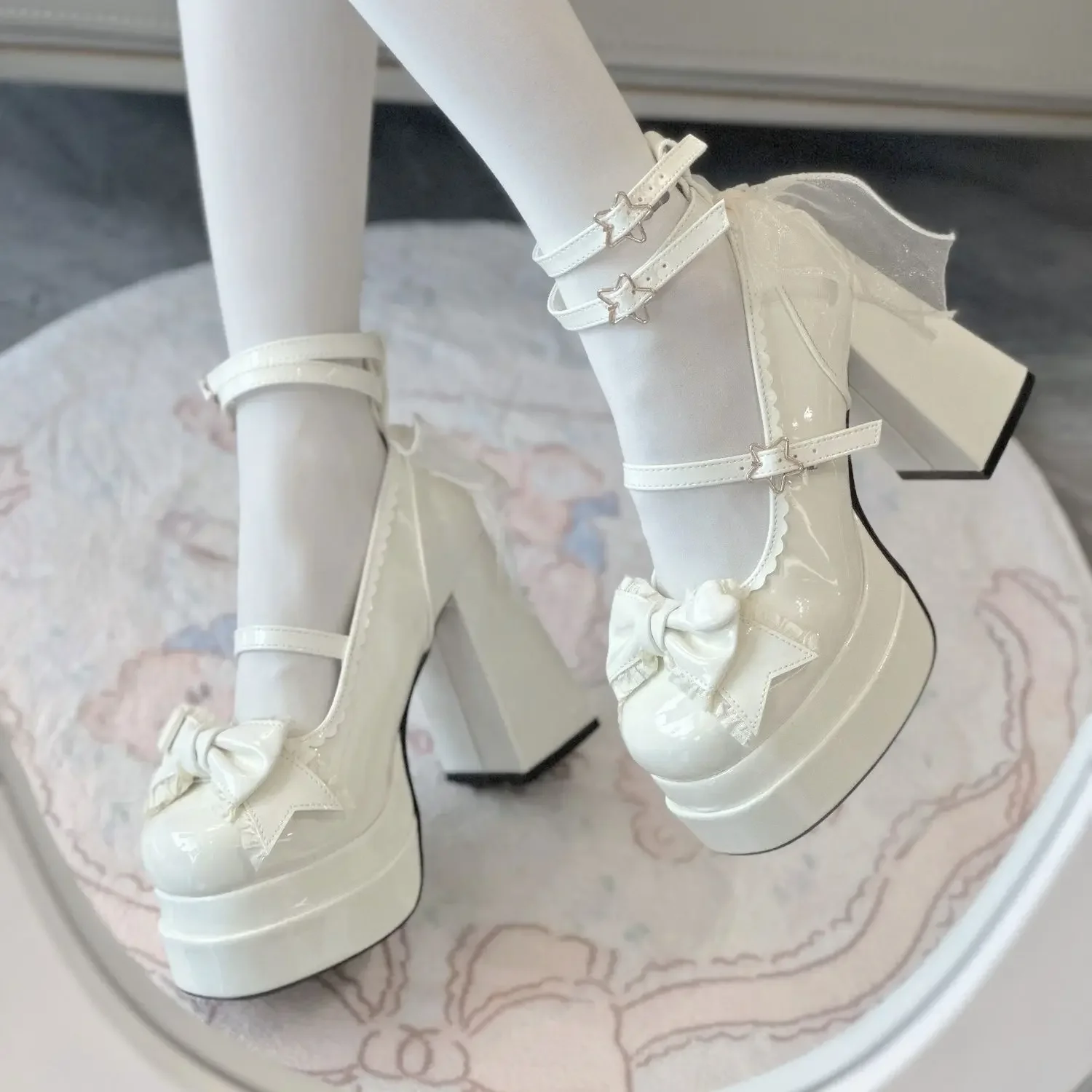 Women's Design High Heeled Lolita Shoes  New Women Single Shoes Princess PU Leather Comfort Spring Summer Dress Sexy Pumpes 4