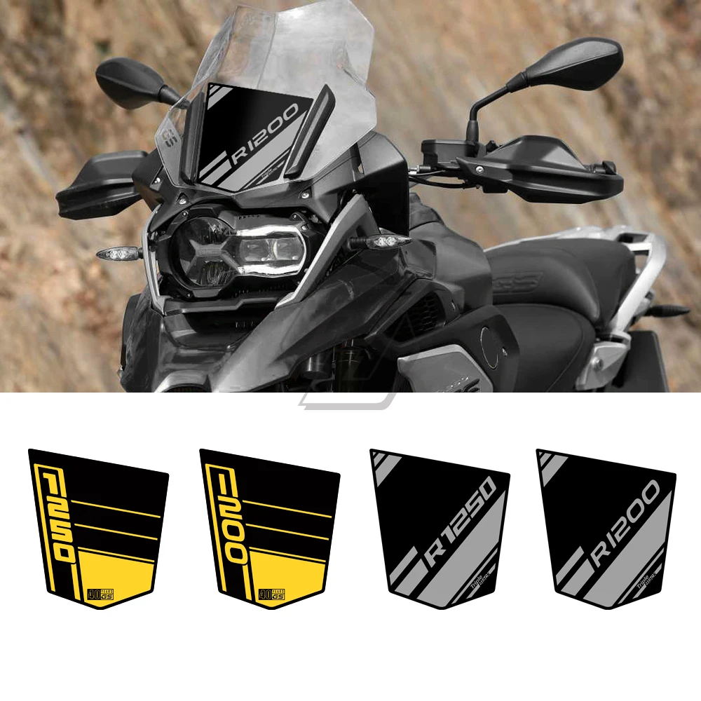 R1200GS R1250GS Motorcycle windshield Front Fairing Sticker For BMW Motorrad R1200GS R1250GS ADV 2013-2021 40 Year Decals