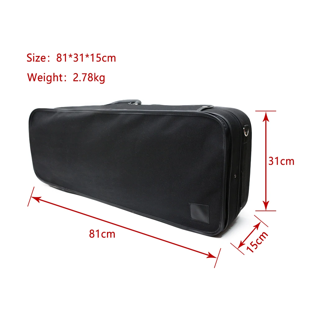 15-16 inch New Viola Case Light Durable Soft Red Padding Strong Viola Box Rugged & Portable