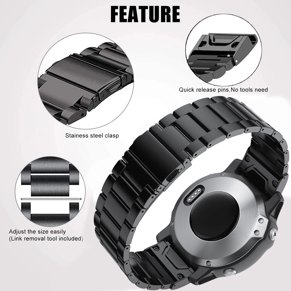 Garmin Fenix 7X 7 7S 6S 6X 6 Pro 5X 5 5s 3HR  ݼ Ʈ ð  Ʈ, 26 22 20MM,   η ƿ 