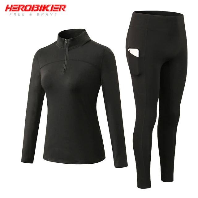 HEROBIKER Thermal Underwear Women Ultra-Soft Set Base Layer Top