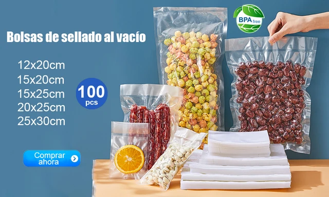 Comprar Sellador al vacío de alimentos negro para el hogar, máquina  envasadora selladora al vacío de 220V/110V