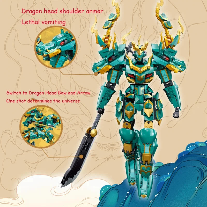 Mech Roboter Modell Bausteine Spielzeug Set Kreativität Filme Action Figur Krieger DIY Montieren Ziegel Spielzeug für Kinder Geschenke – Detail 5