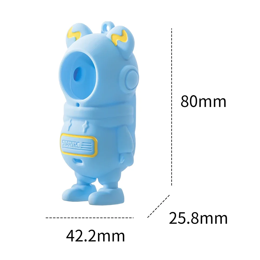 For Insta360 GO 3 Camera Silicone Case Spaceman Silicone Protective Cover Scratchproof Cartoon Silicone Case with Anti-Lost Rope