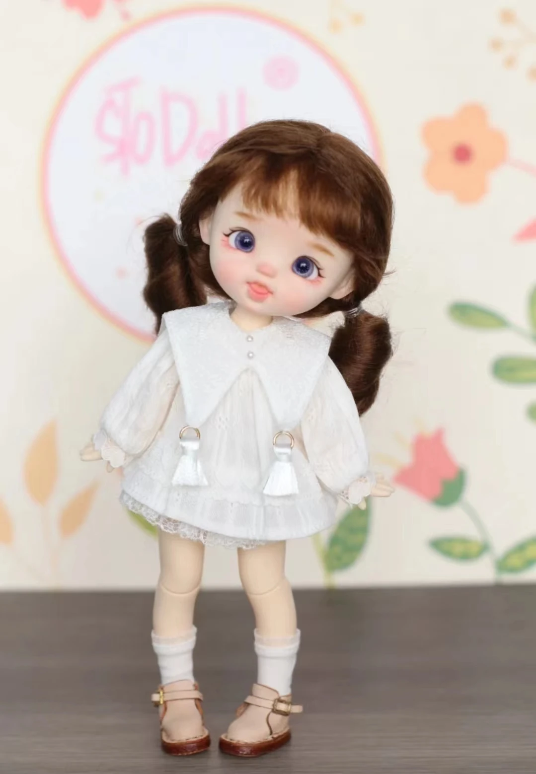 正規STO DOLL Fawn Starちゃん　オビツ11ドールヘッド　白 Stodoll-関節人形の箱,化粧品,白い顔の歯,11樹脂ヘッド,8