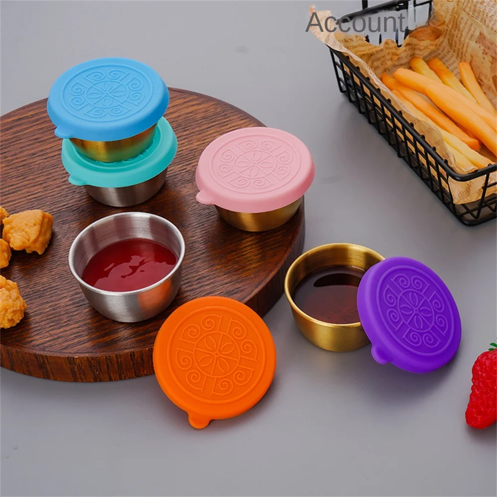 Leakproof Sauce Cups Salad Dressing Container with Lids Portable Refillable Sauce Box Condiment Lunch Box Barbecue Sauce Bottle 3